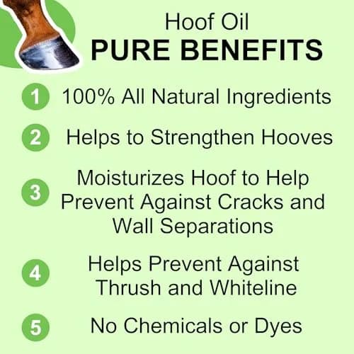 Pure Sole Hoof Oil - All Natural Horse Hoof Conditioner with Brush Applicator 16 fl oz | Strengthens & Moisturizes Hooves thumbnail 2