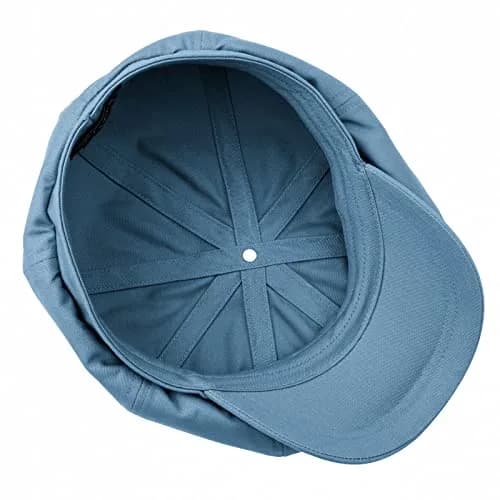 BOTVELA Men's 100% Cotton Gatsby Ivy Golf Cabbie Hat | Light Blue, 7 1/8 (57cm) thumbnail 6