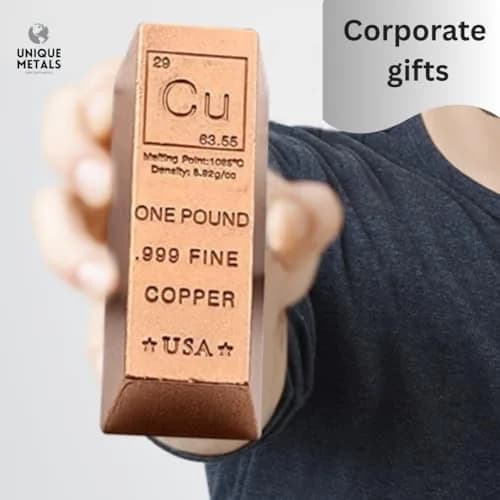 Unique Metals 1 Pound Copper Bar Ingot Paperweight 454 g (1 lb) | .999 Pure Copper Bullion with Certificate of Authenticity thumbnail 7
