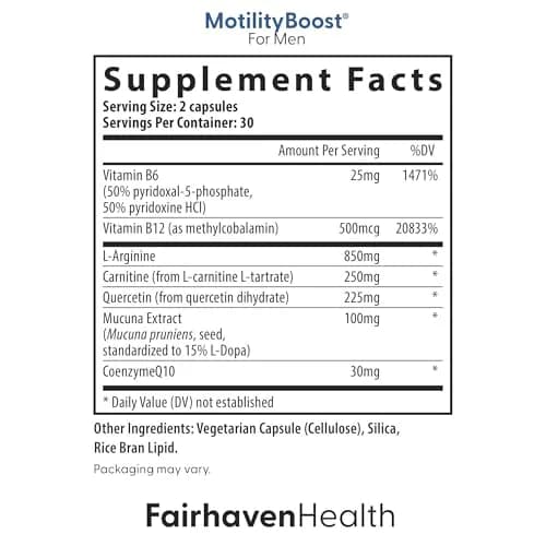 Fairhaven Health FertilAid Multivitamin, MotilityBoost & CountBoost Combo | Supports Male Fertility & Reproductive Health thumbnail 4