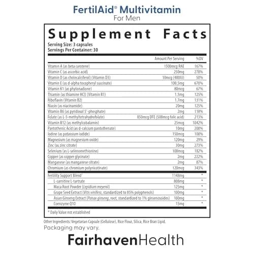 Fairhaven Health FertilAid Multivitamin, MotilityBoost & CountBoost Combo | Supports Male Fertility & Reproductive Health thumbnail 2
