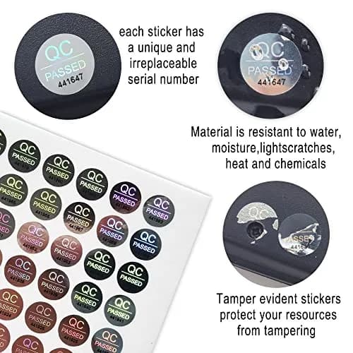 TLK&FBB Tamper Proof Labels 1700pcs | Waterproof High Security Stickers with Sequential Serial Numbers thumbnail 3