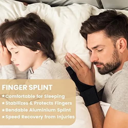 EDNYZAKRN Pinky Finger Splints for Trigger Finger | Adjustable, Breathable, Fits Hands Under 7.5 Inches thumbnail 2