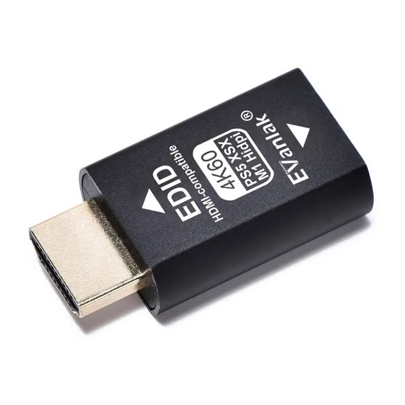 EVanlak HDMI EDID Emulator Passthrough 4K 60Hz | Maintains Display Resolution for PS5 & Mac M1 - main product image
