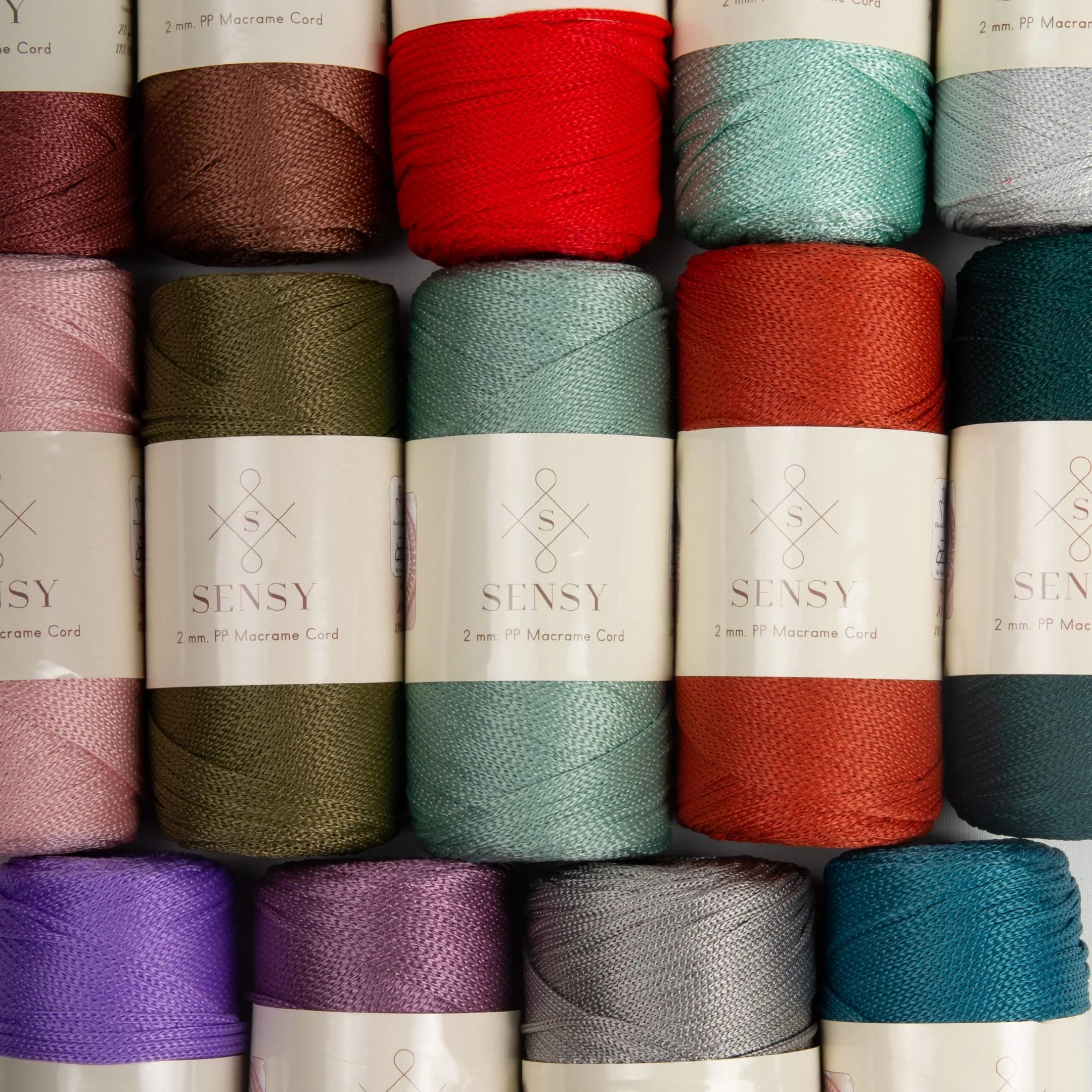 S SENSY 2mm Polyester Cord 251 Yards (230m) | Sage Color Macrame Rope for Bags & Decor - view 5