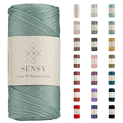 S SENSY 2mm Polyester Cord 251 Yards (230m) | Sage Color Macrame Rope for Bags & Decor thumbnail 1