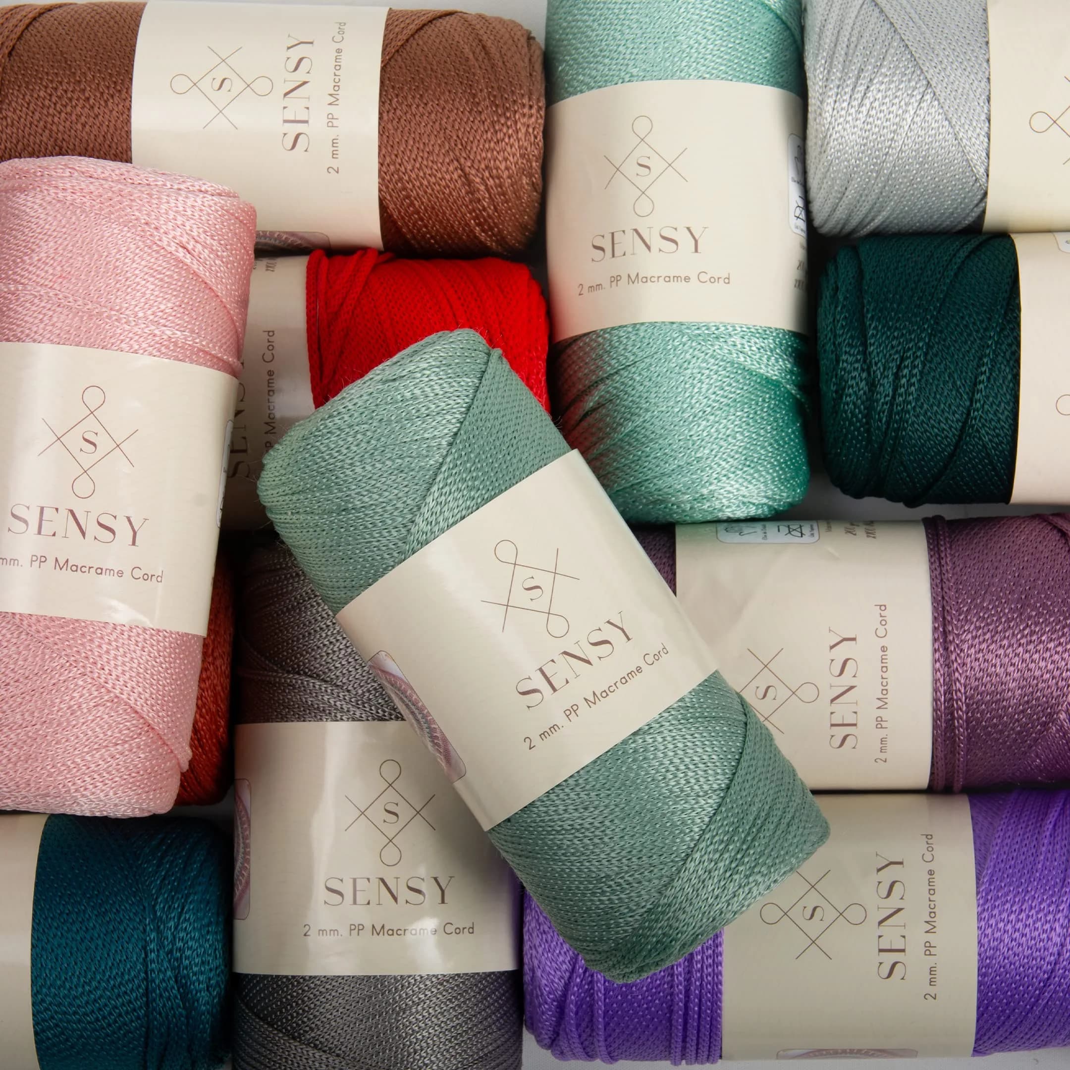 S SENSY 2mm Polyester Cord 251 Yards (230m) | Sage Color Macrame Rope for Bags & Decor - view 8