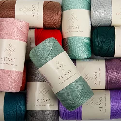 S SENSY 2mm Polyester Cord 251 Yards (230m) | Sage Color Macrame Rope for Bags & Decor thumbnail 8