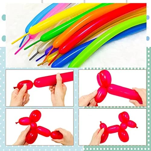 KUULBELA Red 260q Latex Twisting Balloons 100 Count | Thickened Latex for Animal Models & Party Decor thumbnail 6