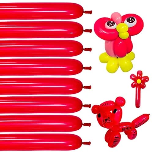 KUULBELA Red 260q Latex Twisting Balloons 100 Count | Thickened Latex for Animal Models & Party Decor thumbnail 1