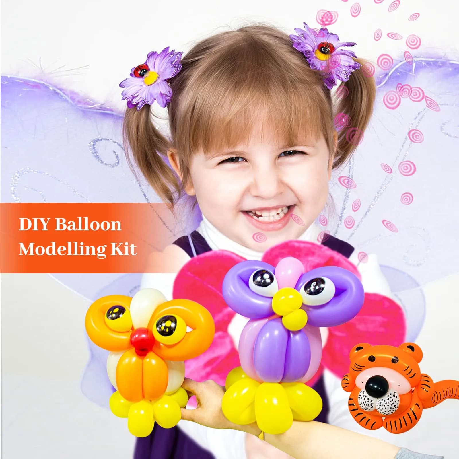 KUULBELA Black 100pcs Long Twisting Balloons | Thick Latex for Animal Models & Party Styling - view 5
