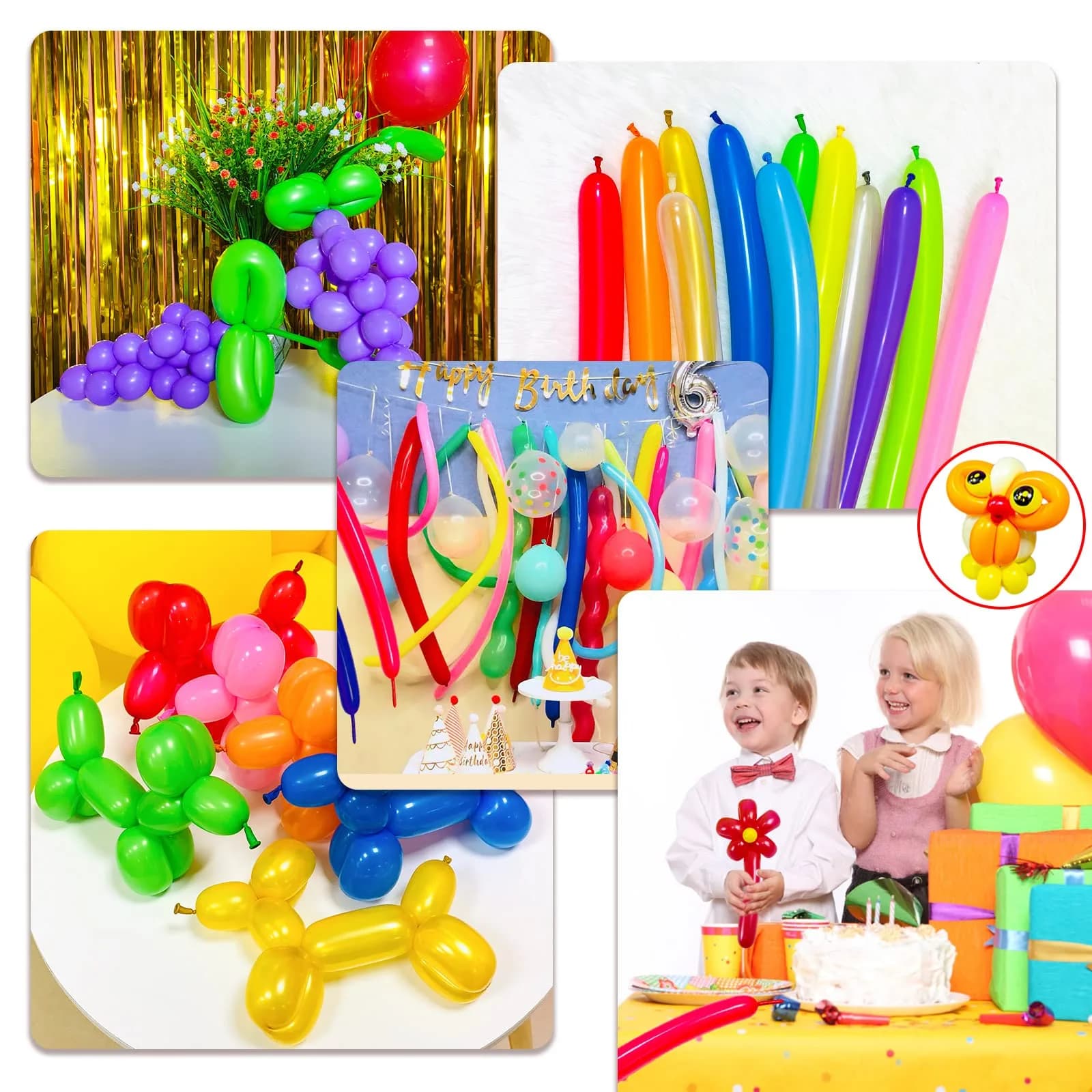 KUULBELA Black 100pcs Long Twisting Balloons | Thick Latex for Animal Models & Party Styling - view 7