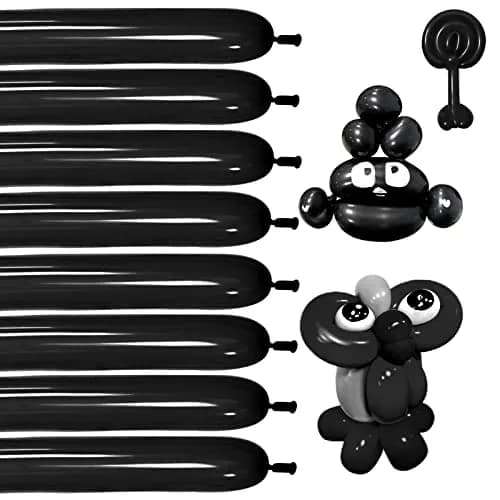 KUULBELA Black 100pcs Long Twisting Balloons | Thick Latex for Animal Models & Party Styling thumbnail 1