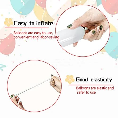 KUULBELA Clear 260 Long Latex Balloons | 100 Count, Assorted Colors thumbnail 3