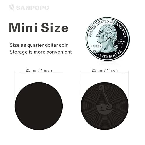 sanpopo NFC Tags Ntag215 50 pcs Waterproof Black | Programmable NFC Business Cards for iPhone & Android thumbnail 2