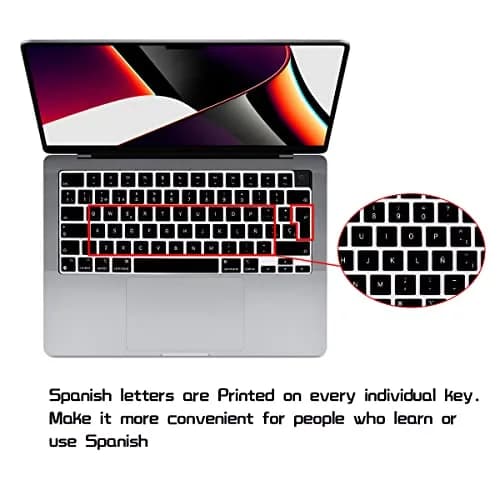 HRH Keyboard Cover Skin EU for MacBook Air13”15"(M5-M2)&Pro14”16"(M5-M1) | European Layout Silicone thumbnail 2