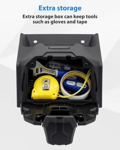 SAUTVS Tablet Mount for Polaris Ranger XP 1000/Crew 2018-2026 with Storage Box | Adjustable Dashboard Mount thumbnail 4