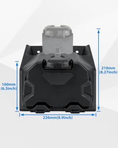 SAUTVS Tablet Mount for Polaris Ranger XP 1000/Crew 2018-2026 with Storage Box | Adjustable Dashboard Mount thumbnail 6