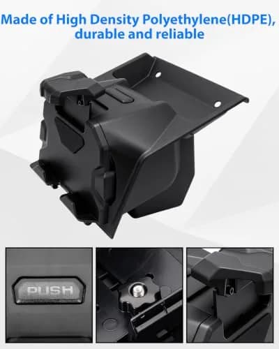 SAUTVS Tablet Mount for Polaris Ranger XP 1000/Crew 2018-2026 with Storage Box | Adjustable Dashboard Mount thumbnail 2