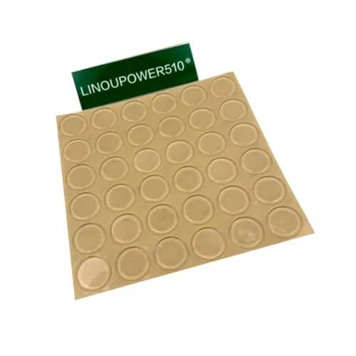 LINOUPOWER510 Clear Furniture Floor Protector Pads | 15mm x 2mm Round Adhesive Bumpers (36 Pieces) thumbnail 1