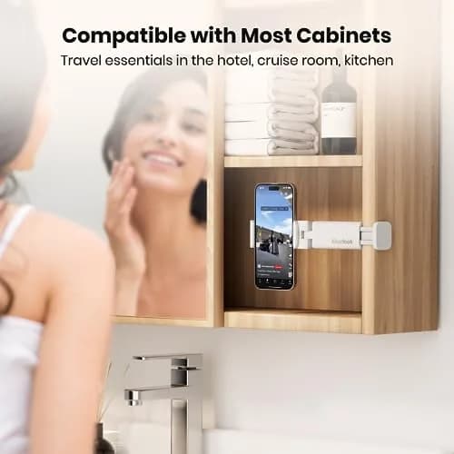 Klearlook Universal Flight Phone Holder, White, Foldable, 360 Rotation | Compatible with 4.7-6.9 Inch Phones thumbnail 5