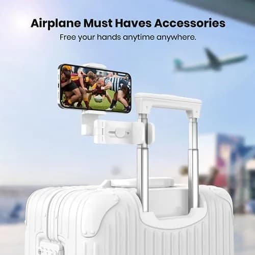 Klearlook Universal Flight Phone Holder, White, Foldable, 360 Rotation | Compatible with 4.7-6.9 Inch Phones thumbnail 2