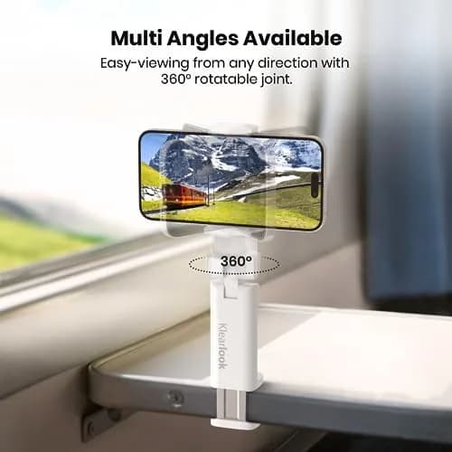 Klearlook Universal Flight Phone Holder, White, Foldable, 360 Rotation | Compatible with 4.7-6.9 Inch Phones thumbnail 3