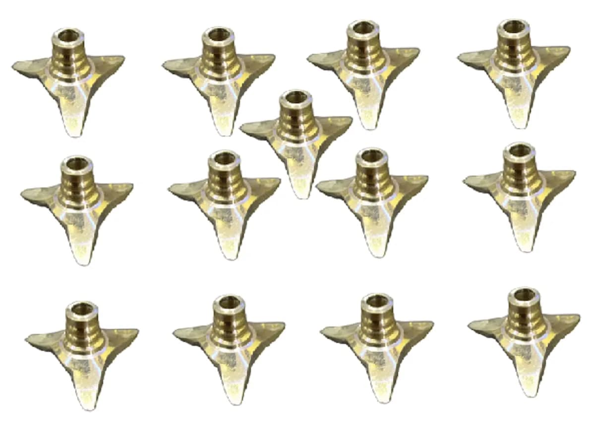 TULJA ENTERPRISES Brass Wick Holder Vilakku Thiri Stand for Oil Lamps 1.5 cm (1.18 Inch) | Pack of 13 - main product image