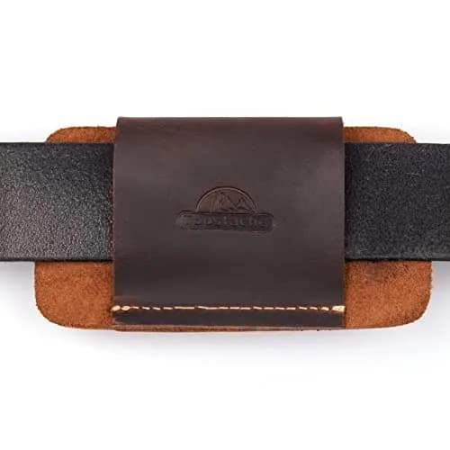 Topstache Handmade Leather Multitool Sheath for Belt, Horizontal Carry EDC Pocket Organizer for Men, Size M, Dark Brown | 12 cm (4.75") x 6.3 cm (2.5") thumbnail 7