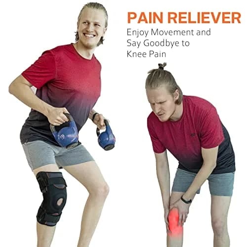 Omples Hinged Knee Brace Small Black | FDA Approved Orthopedic Brace for Pain Relief & Stability thumbnail 2