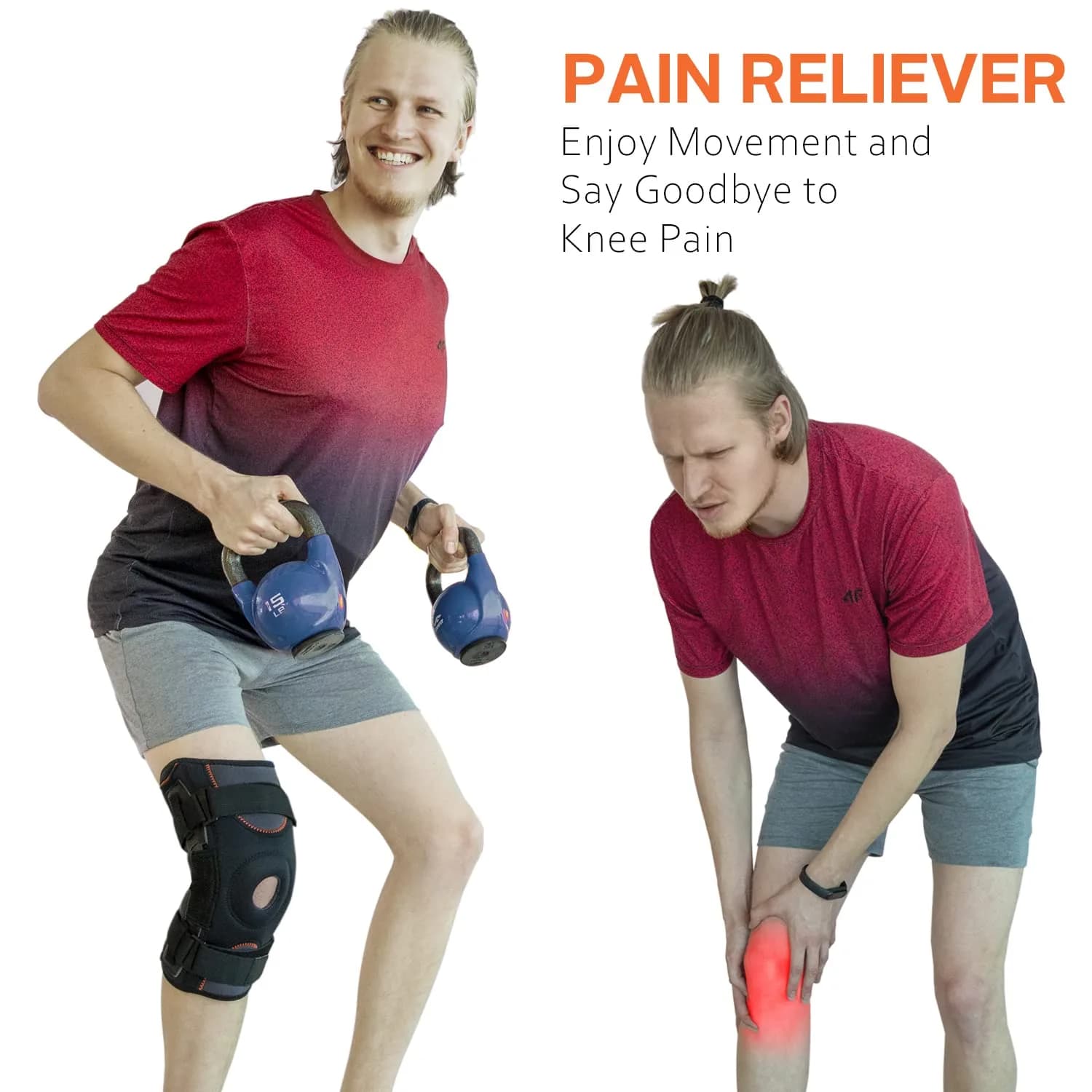Omples Hinged Knee Brace Small Black | FDA Approved Orthopedic Brace for Pain Relief & Stability - view 2