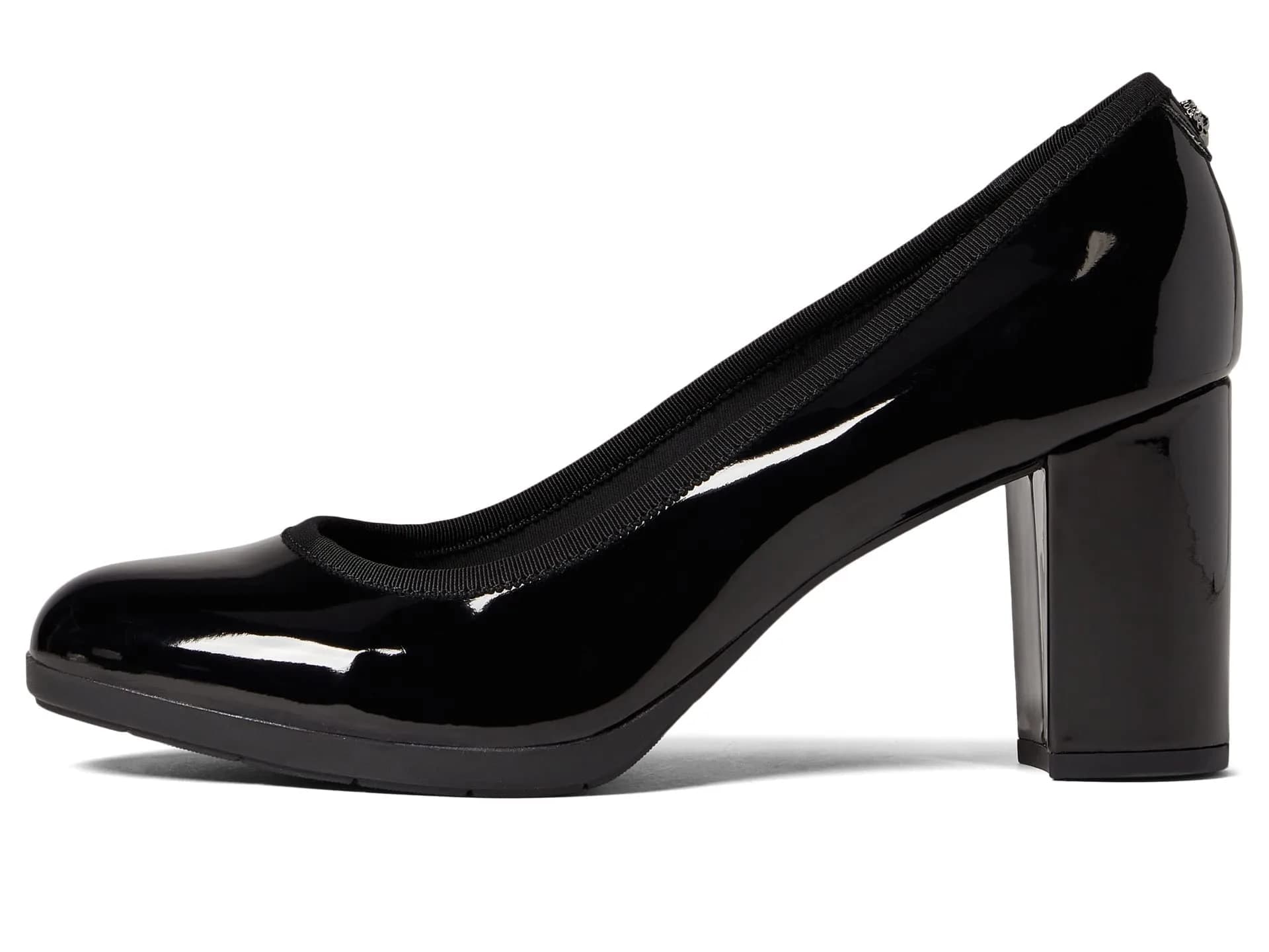 Anne Klein Castana Black Pump Shoes 6.5 US | Elegant Block Heel for Women