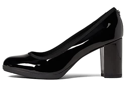 Anne Klein Castana Black Pump Shoes 6.5 US | Elegant Block Heel for Women thumbnail 1