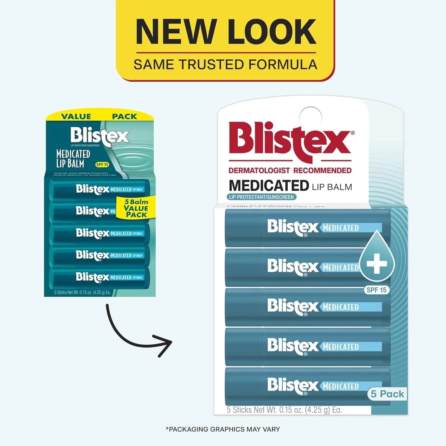 Blistex Medicated Original Flavor Lip Balm 5 Count (0.15 Ounce Tubes) | SPF 15 - view 3