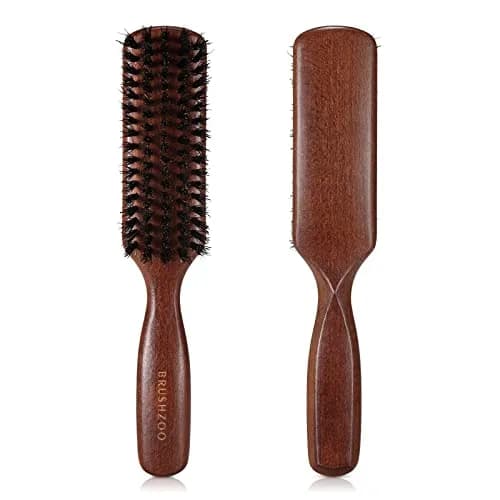 O BRUSHZOO Boar Bristle Hair Brush for Men Thin Fine Normal Hair | Adds Shine, Improves Texture, Reduces Frizz thumbnail 1