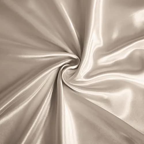 Homiest Taupe Queen Satin Sheet Set 7-Piece Deep Pocket | Silky, Wrinkle-Resistant, 100% Polyester thumbnail 6