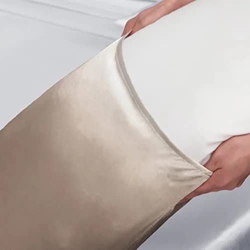 Homiest Taupe Queen Satin Sheet Set 7-Piece Deep Pocket | Silky, Wrinkle-Resistant, 100% Polyester thumbnail 7