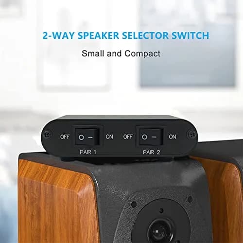 TENEALAY 2-Zone Speaker Selector Switch P21 | Control 2 Pairs of Speakers Simultaneously or Separately thumbnail 3