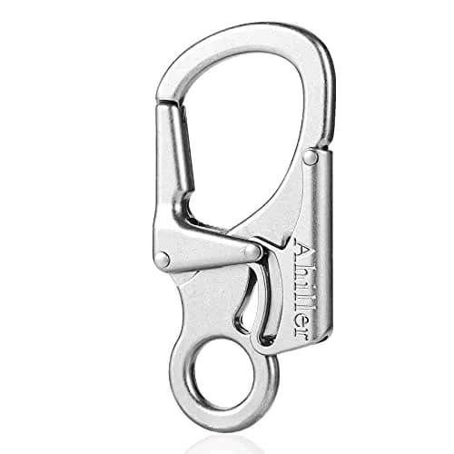 Ahiller Dual Lock Carabiner Clip, Zinc Alloy Keychain for Outdoor (S-1P) | Heavy-Duty Locking Accessory thumbnail 1