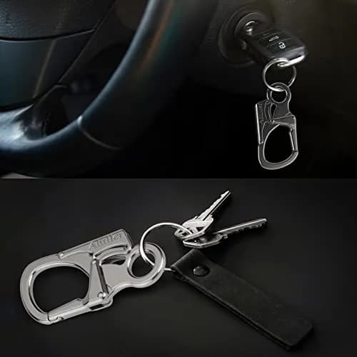 Ahiller Dual Lock Carabiner Clip, Zinc Alloy Keychain for Outdoor (S-1P) | Heavy-Duty Locking Accessory thumbnail 2