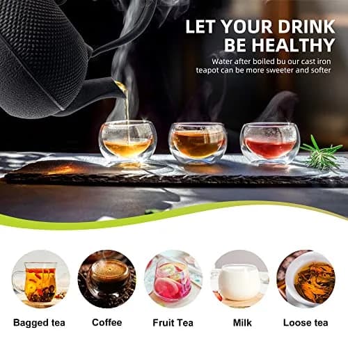 suyika Japanese Cast Iron Tetsubin Tea Kettle 1800 ml | Traditional Design & Even Heat Distribution thumbnail 4
