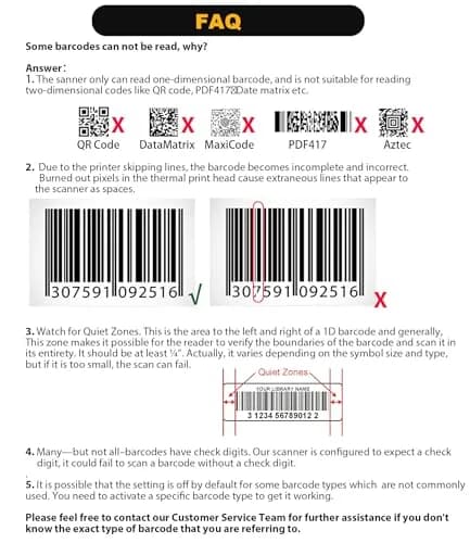 NADAMOO Wireless Barcode Scanner 100m Indoor | 2600mAh Battery, 30-Day Use, Blue thumbnail 9