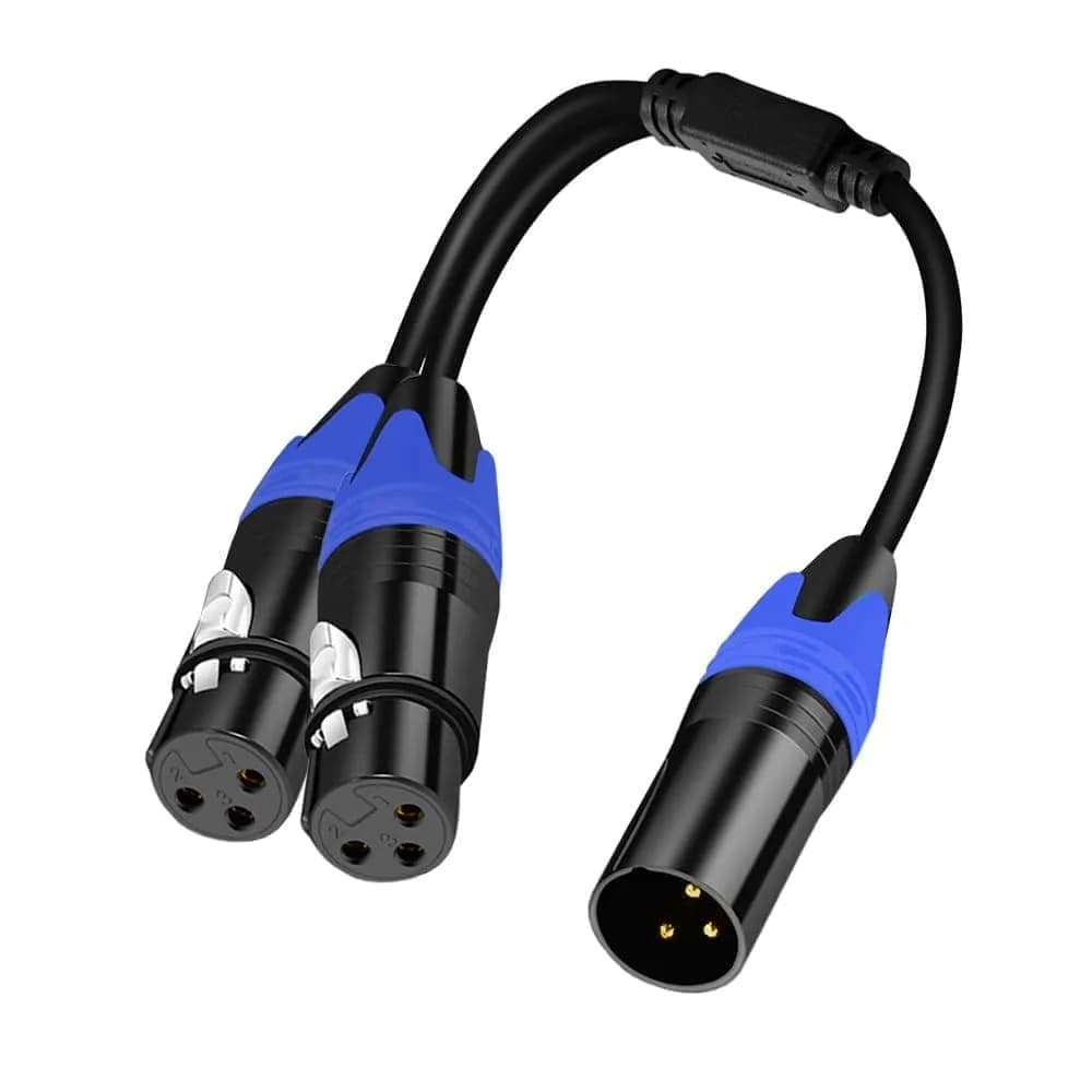 Seefeful 5FT XLR Y Splitter Mic Cable | Balanced Audio for Studio & Stage — Black