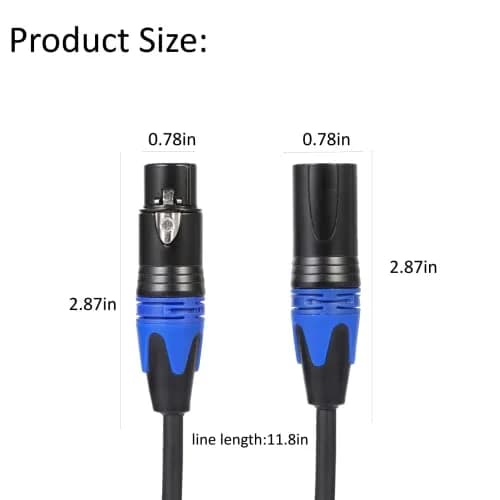 Seefeful XLR Splitter Cable 11.8 inches | Balanced 3-pin Male to 2 Female for Studio & Stage thumbnail 2