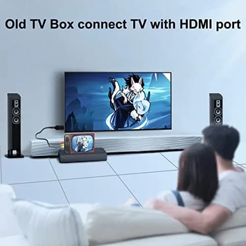 HDSUNWSTD Composite AV to HDMI Cable Adapter 1080P | Converts RCA to HDMI for TV/PC/PS3 thumbnail 5