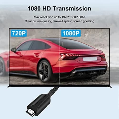 HDSUNWSTD Composite AV to HDMI Cable Adapter 1080P | Converts RCA to HDMI for TV/PC/PS3 thumbnail 3