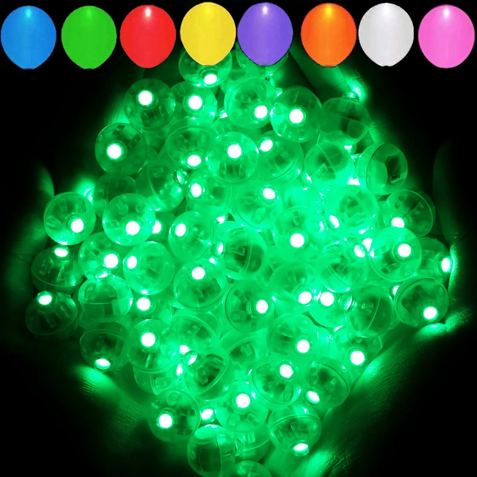 Aogist 100pcs Green Balloon Light Waterproof Mini LED Lamp for Party & Wedding | Long Standby Time, Fully Submersible