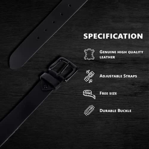HAMMONDS FLYCATCHER Genuine Leather Belt for Men | Adjustable Waistband up to 46 Inches | Ratchet Belt for Men | 1.5" (3.81 cm) Width thumbnail 3
