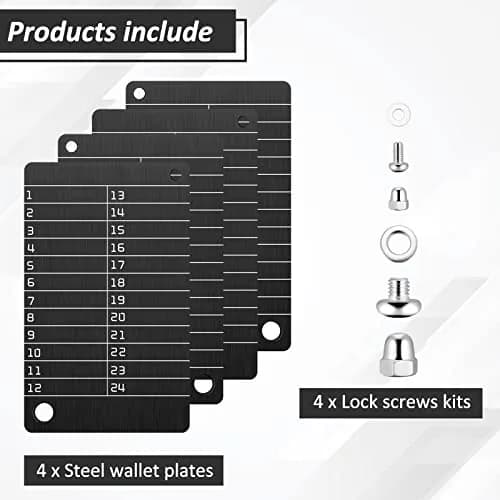 Hotop Black 4 Pack Crypto Seed Storage Metal Plates | Secure BIP39 Wallet Backup thumbnail 4