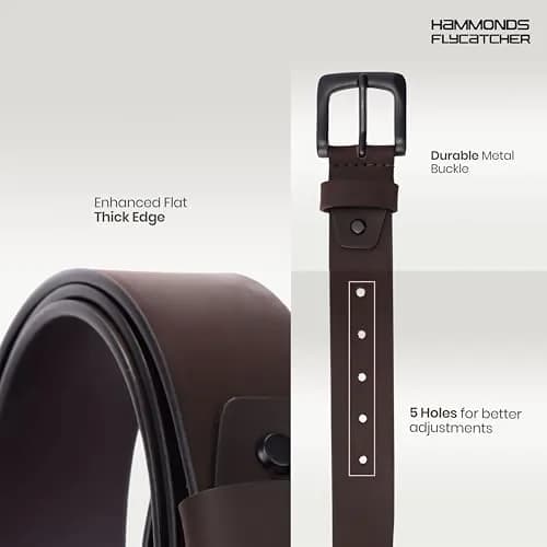 HAMMONDS FLYCATCHER Genuine Leather Belt for Men | Vintage Brown | 38 cm (1.5") Width | Adjustable to 46 Inches thumbnail 4
